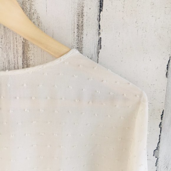 Velvet Graham Spencer Swiss Dot Ruffle Hem Top - Picture 11 of 11